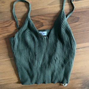 cropped knit tank top